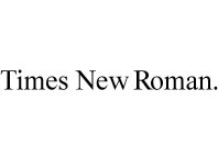 Times New Roman.